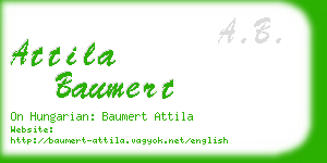 attila baumert business card